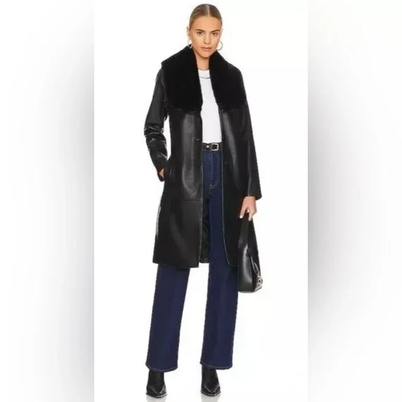 🌟 Chic Vegan Leather Trench Coat by BLANKNYC 🌟 - Picture 7 of 8